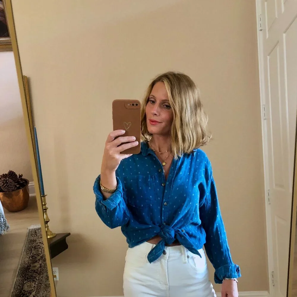 Anthropologie Pilcro Blue Button-down - Picture 2 of 12